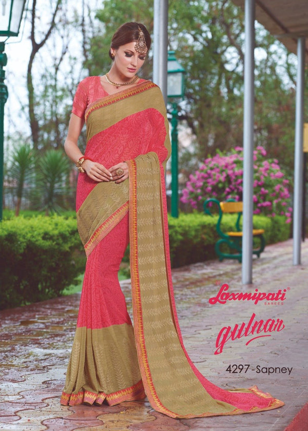 Laxmipati Gulnar 4297 Multicolor Chiffon Saree