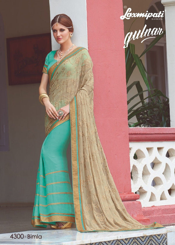 Laxmipati Gulnar 4300 Multicolor Chiffon Saree