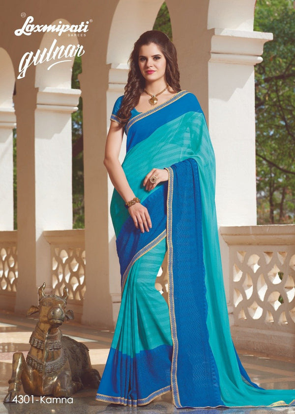 Laxmipati Gulnar 4301 Multicolor Chiffon Saree