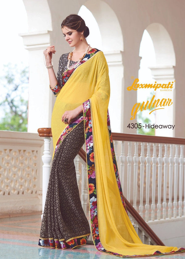 Laxmipati Gulnar 4305 Multicolor Chiffon Saree