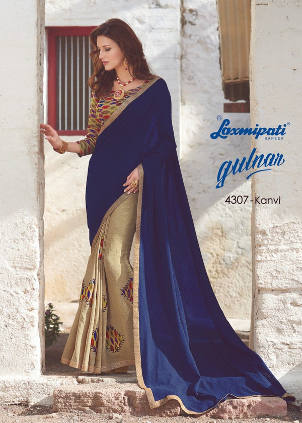 Laxmipati Gulnar 4307 Multicolor Chiffon Saree