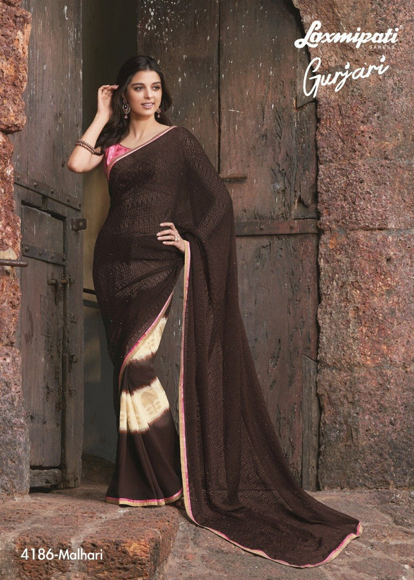 Laxmipati Gurjari 4186 Multicolor Chiffon Saree