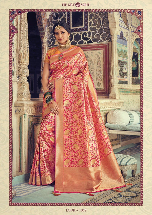 Heart & Soul H & S Collection Hs0039 Multicolor Raw Silk Saree