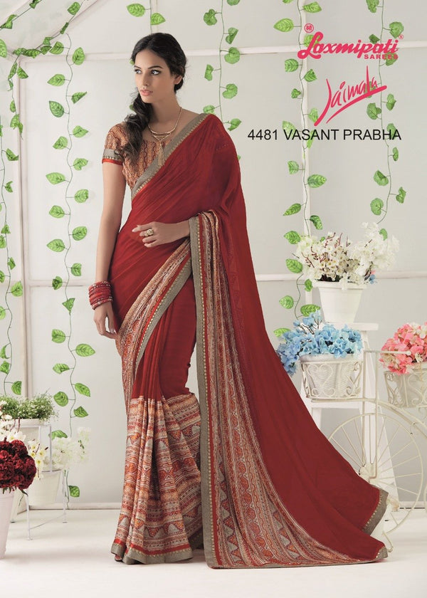 Laxmipati Jaimala 4481 Multicolor Georgette Saree