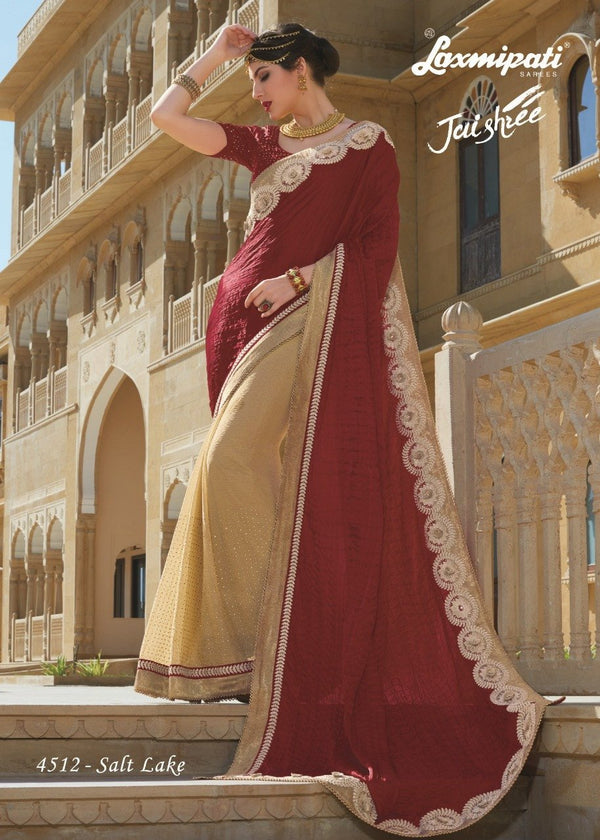 Laxmipati Jaishree 4512 Multicolor Chiffon Saree