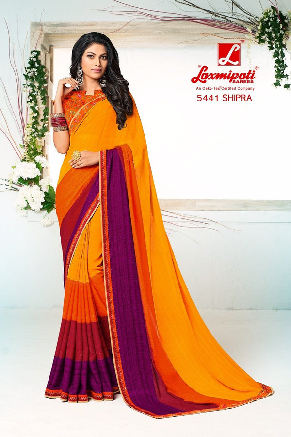 Laxmipati Jalebi 5441 Multicolor Georgette Saree