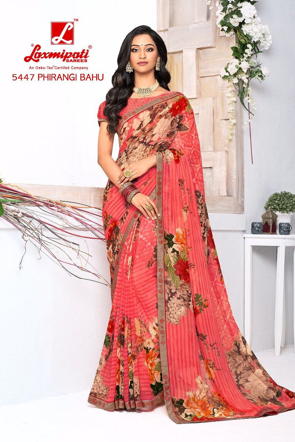 Laxmipati Jalebi 5447 Multicolor Georgette Saree