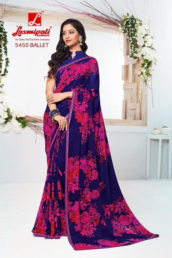 Laxmipati Jalebi 5450 Multicolor Georgette Saree