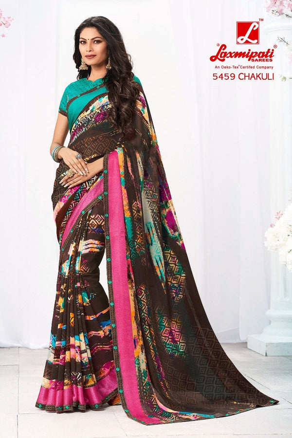 Laxmipati Jalebi 5459 Multicolor Georgette Saree