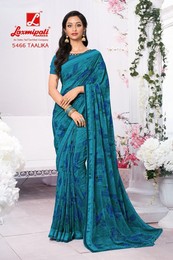 Laxmipati Jalebi 5466 Green Georgette Saree