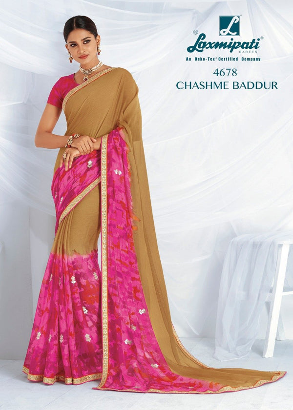 Laxmipati Jhalak 4678 Multicolor Chiffon Saree