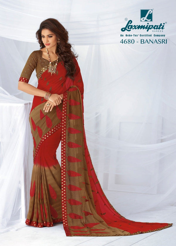 Laxmipati Jhalak 4680 Multicolor Chiffon Saree