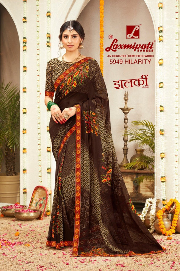 Laxmipati Jhalki 5949 Multicolor Georgette Saree