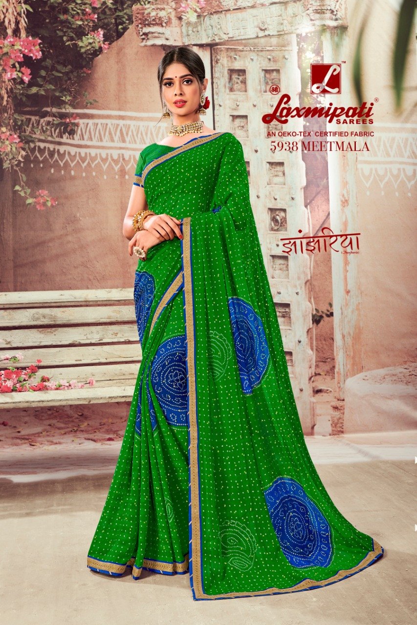 Laxmipati Morbangadi 6390 Multicolor Chiffon Saree – Sanskar Sarees