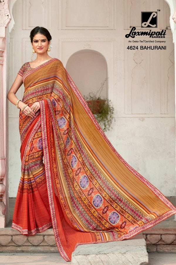 Laxmipati Joban 4624 Multicolor Georgette Saree