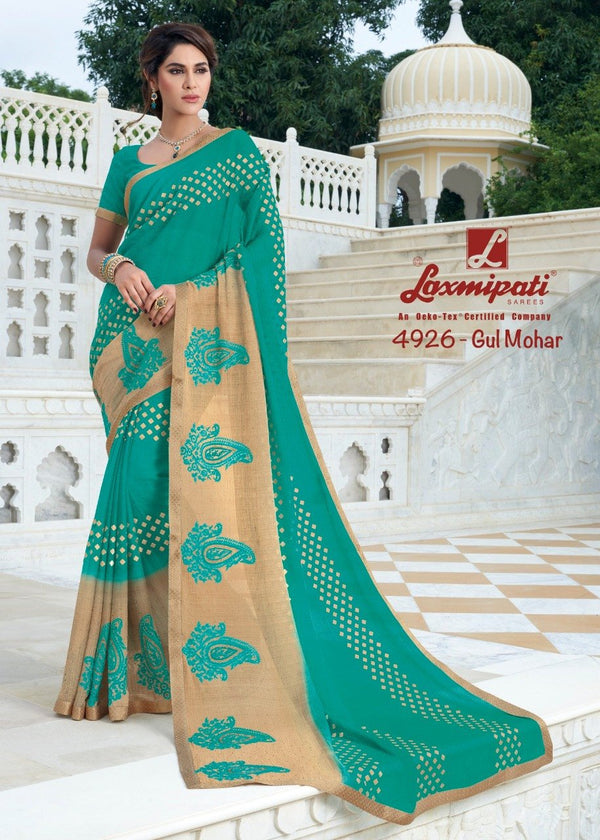 Laxmipati Kalki 4926 Multicolor Chiffon Saree