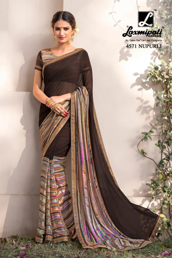 Laxmipati Khushrang 4571 Multicolor Georgette Saree