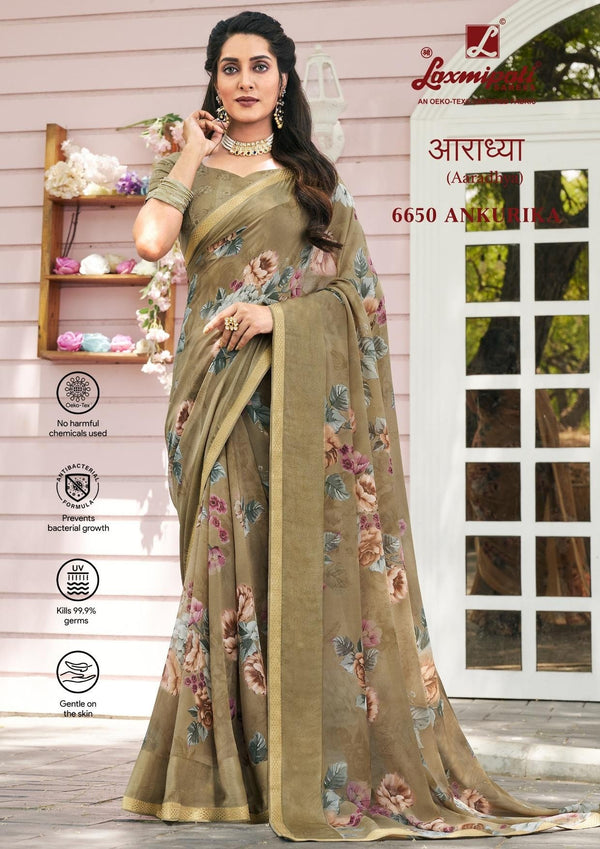 Laxmipati Aaradhya 6650 Green Georgette Saree