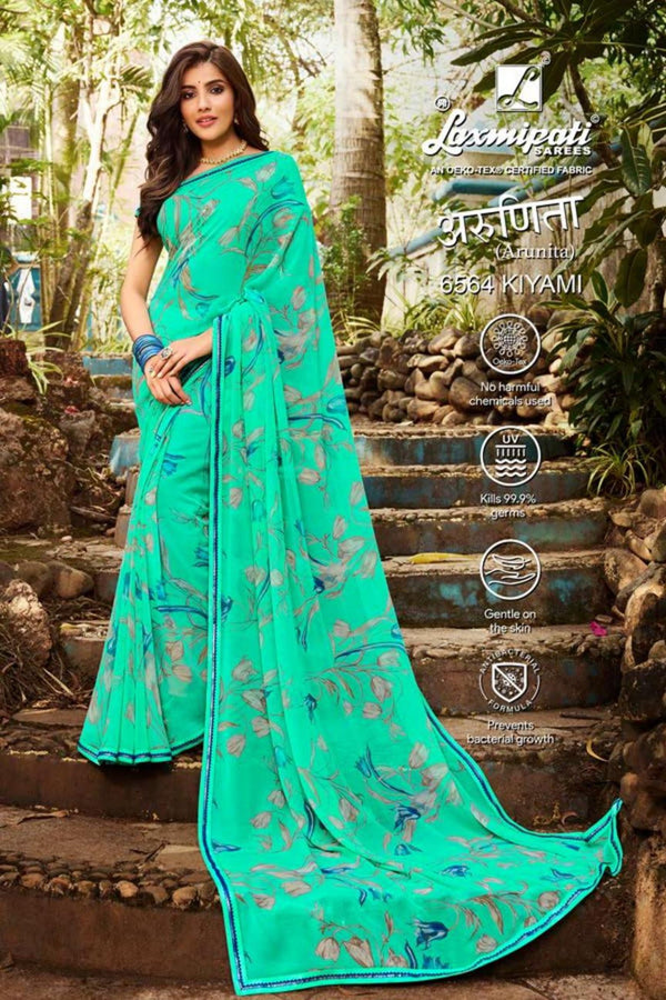 Laxmipati Arunita 6564 Blue Georgette Saree