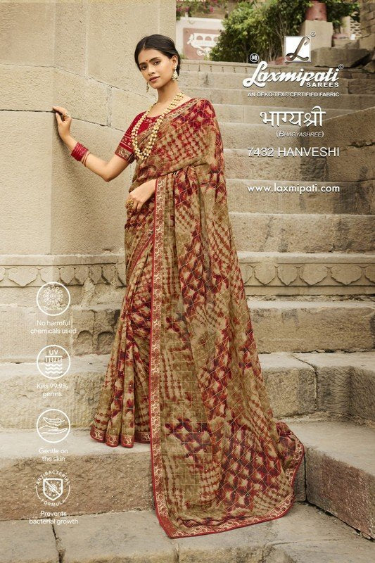 Laxmipati Bhagyashree 7432 Multicolor Georgette Saree