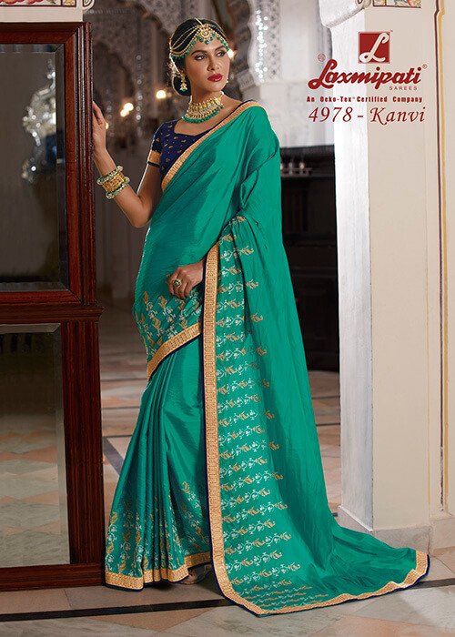 Laxmipati Padmavati-1 4978 Green Paper Silk Saree