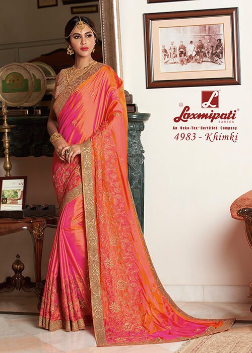 Laxmipati Padmavati-1 4983 Pink Paper Silk Saree