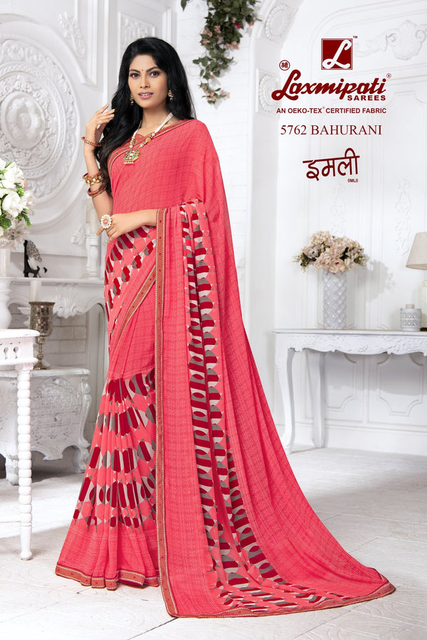 Laxmipati Charvi 5762 Pink Georgette Saree