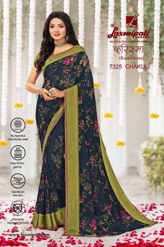 Laxmipati Karishma 7325 Black Georgette Saree