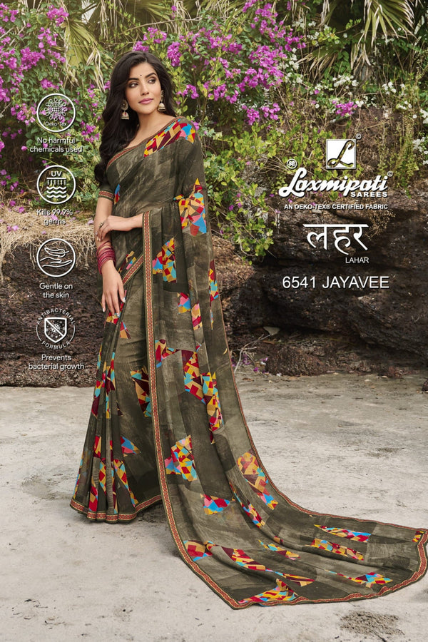 Laxmipati Lahar 6541 Multicolor Georgette Saree