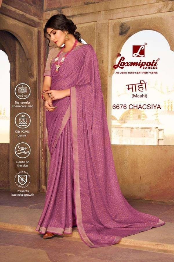 Laxmipati Maahi 6676 Pink Silk Saree