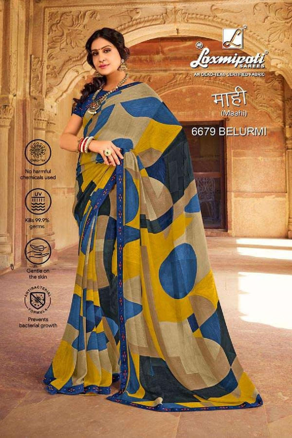 Laxmipati Maahi 6679 Multicolor Georgette Saree