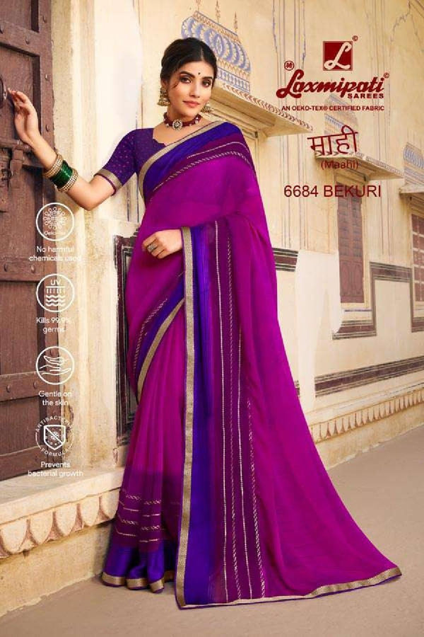 Laxmipati Maahi 6684 Violet Brasso Saree