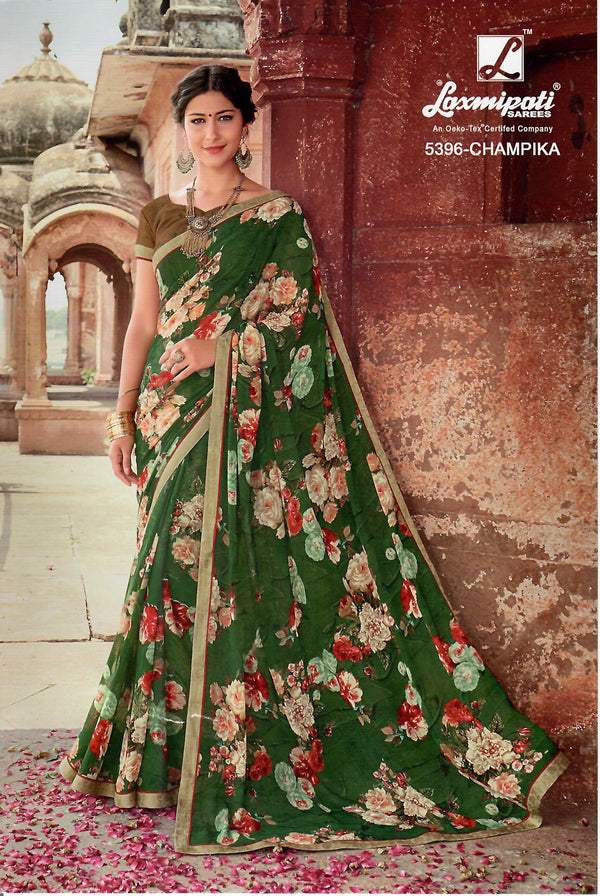 Laxmipati Dilbaro 5396 Multicolor Chiffon Saree