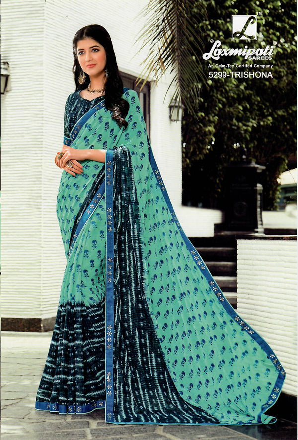 Laxmipati Morchadi 5299 Multicolor Chiffon Saree