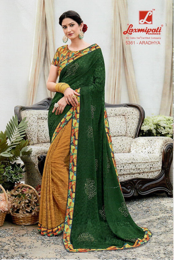 Laxmipati Phoolchidi 5361 Multicolor Chiffon Saree