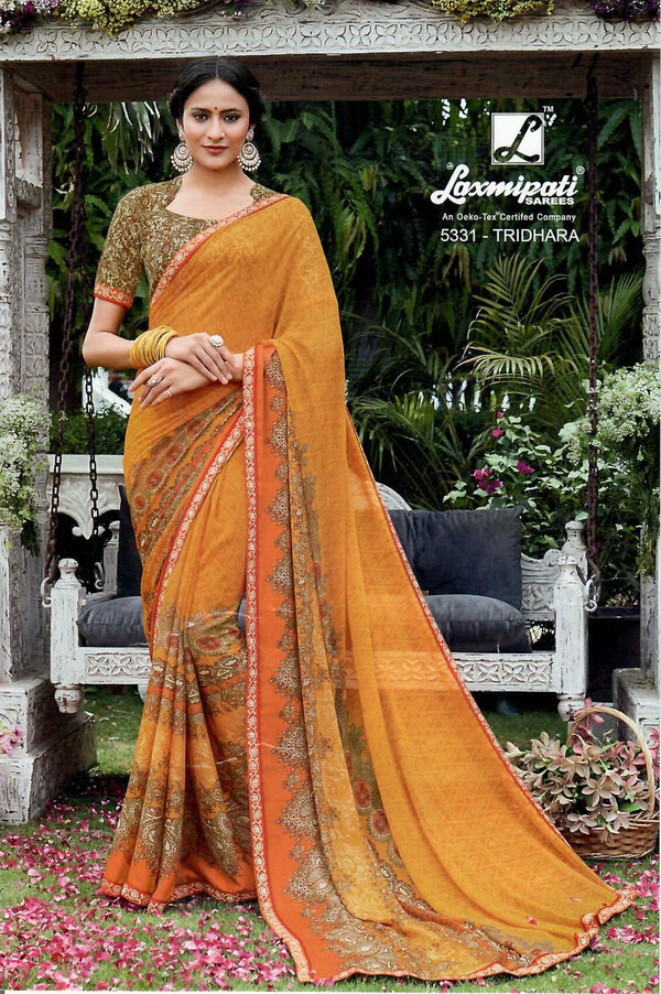 Laxmipati Phoolchidi 5331 Multicolor Georgette Saree