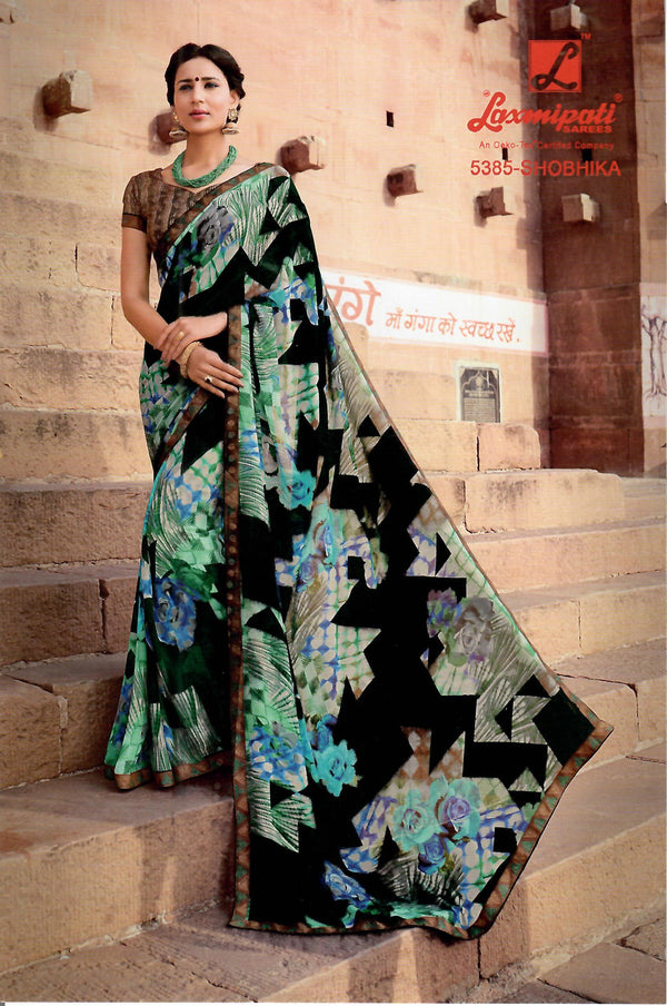 Laxmipati Dilbaro 5385 Multicolor Georgette Saree