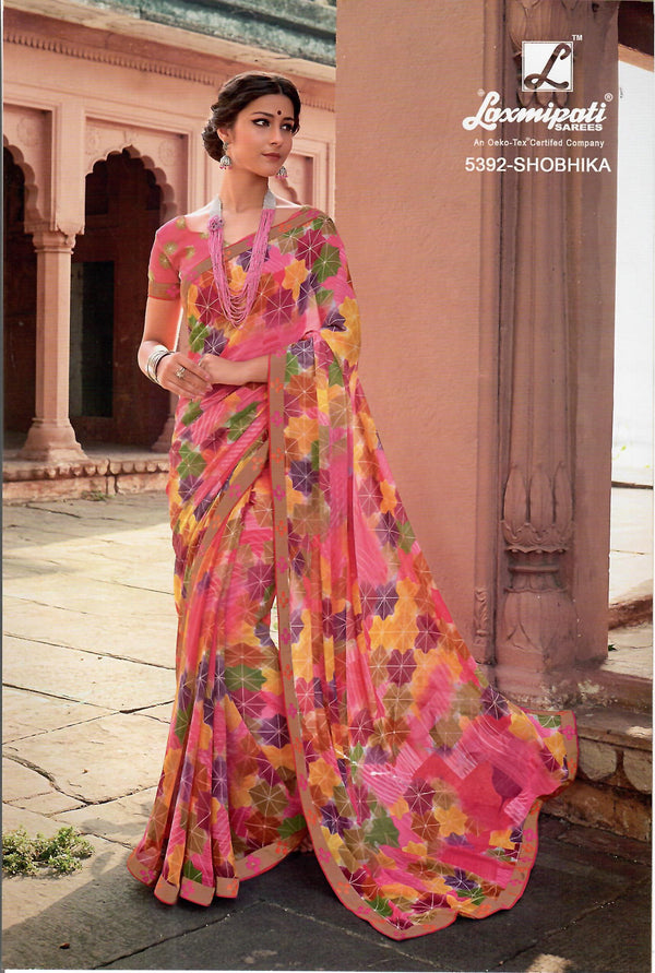 Laxmipati Dilbaro 5392 Multicolor Georgette Saree