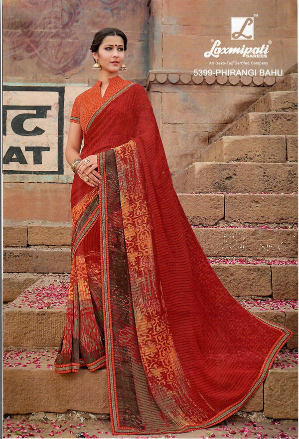 Laxmipati Dilbaro 5399 Multicolor Georgette Saree