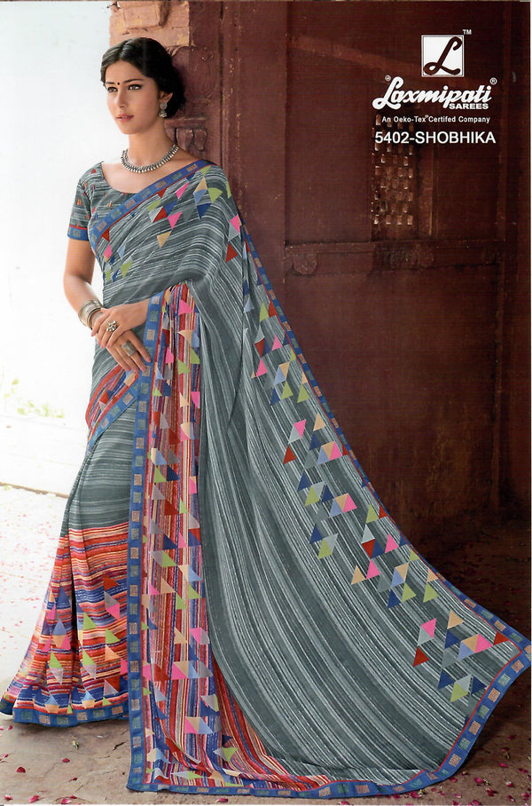 Laxmipati Dilbaro 5402 Multicolor Georgette Saree