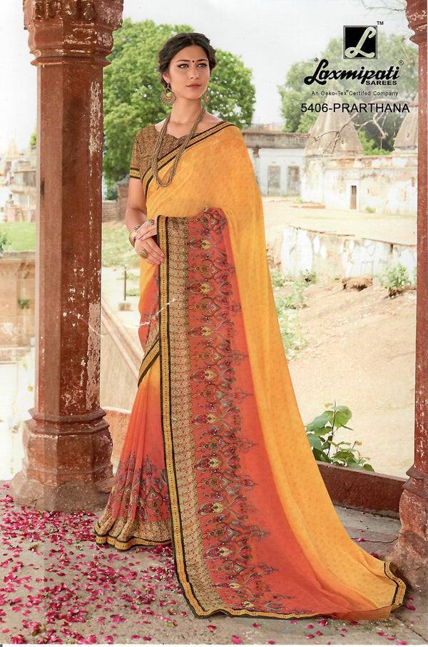 Laxmipati Dilbaro 5406 Multicolor Georgette Saree