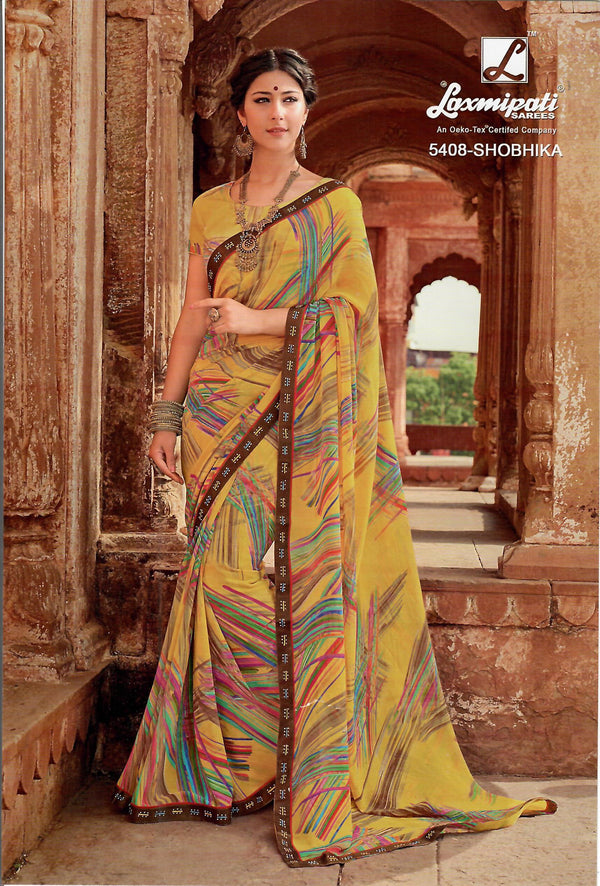 Laxmipati Dilbaro 5408 Multicolor Georgette Saree