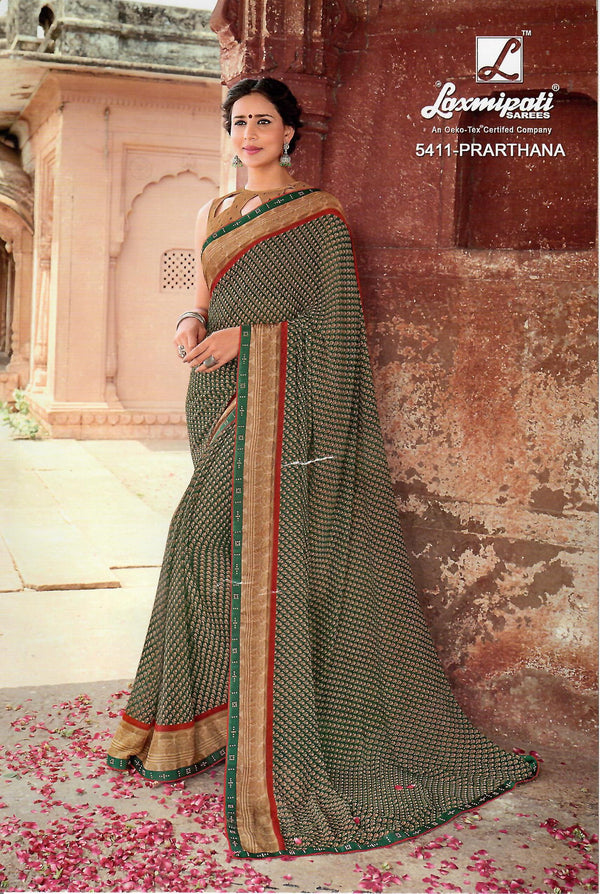 Laxmipati Dilbaro 5411 Multicolor Georgette Saree