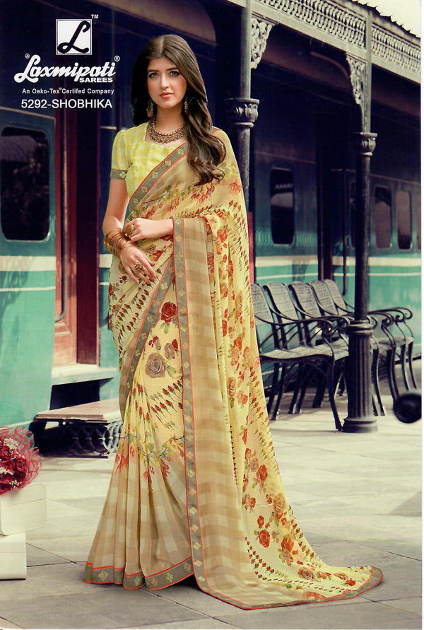 Laxmipati Morchadi 5292 Multicolor Georgette Saree