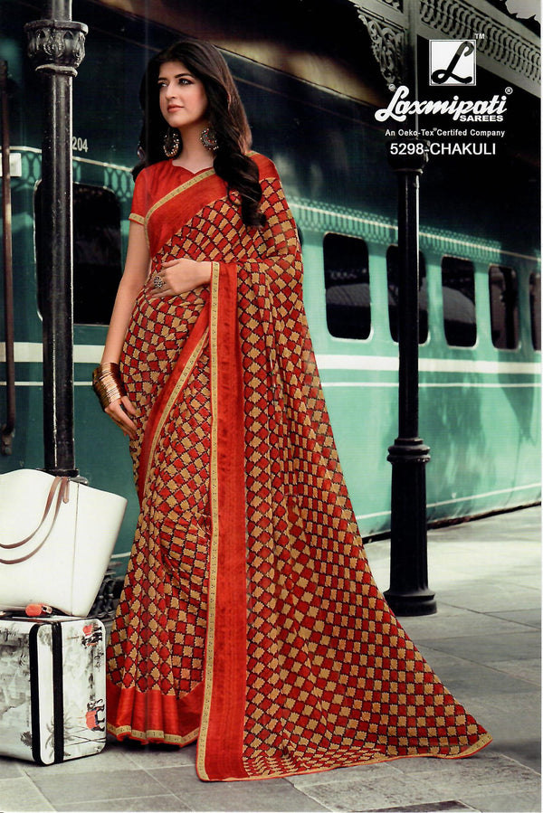 Laxmipati Morchadi 5298 Multicolor Georgette Saree