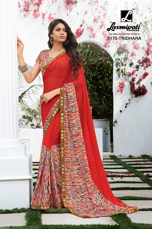 Laxmipati Rangrezi 5170 Multicolor Georgette Saree