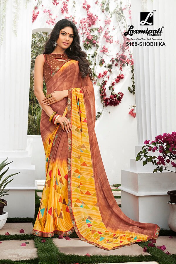 Laxmipati Rangrezi 5188 Multicolor Georgette Saree