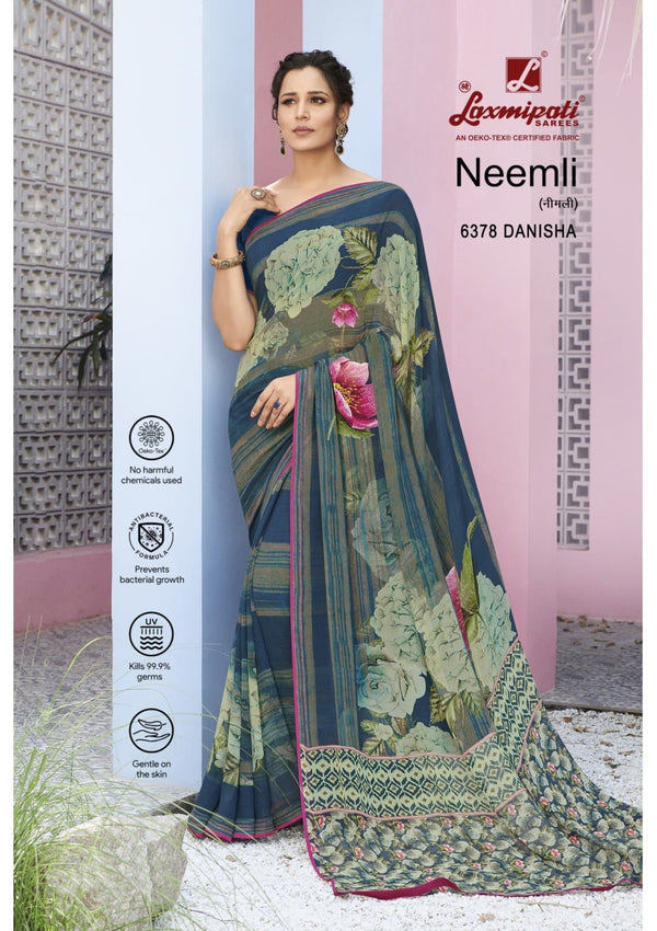 Laxmipati Neemli 6378 Multicolor Georgette Saree