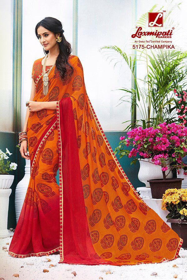 Laxmipati Rangrezi 5175 Multicolor Georgette Saree