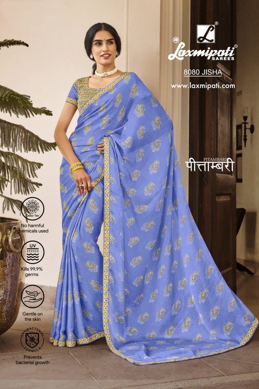 Laxmipati Pitambari 8080 Levender Silk Saree